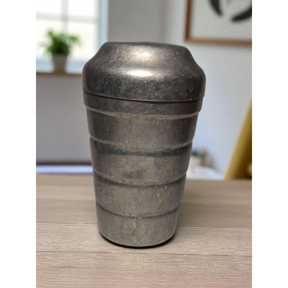 VTG 6” Milk Shaker Aluminum Drink Shake Mixer Cup with Lid (Dented) Italy